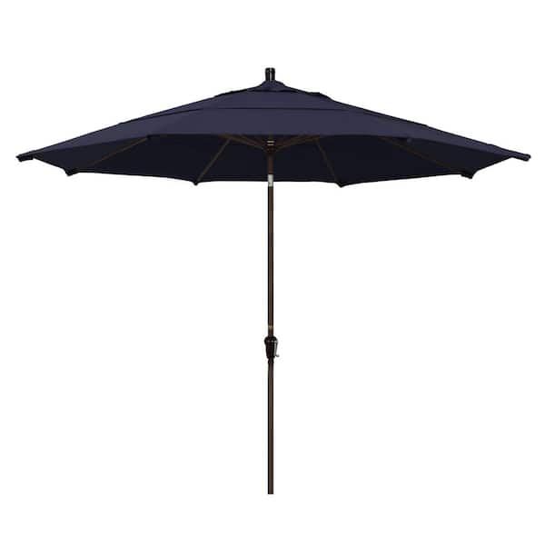 California Umbrella 11 ft. Bronze Aluminum Market Auto Tilt Patio ...