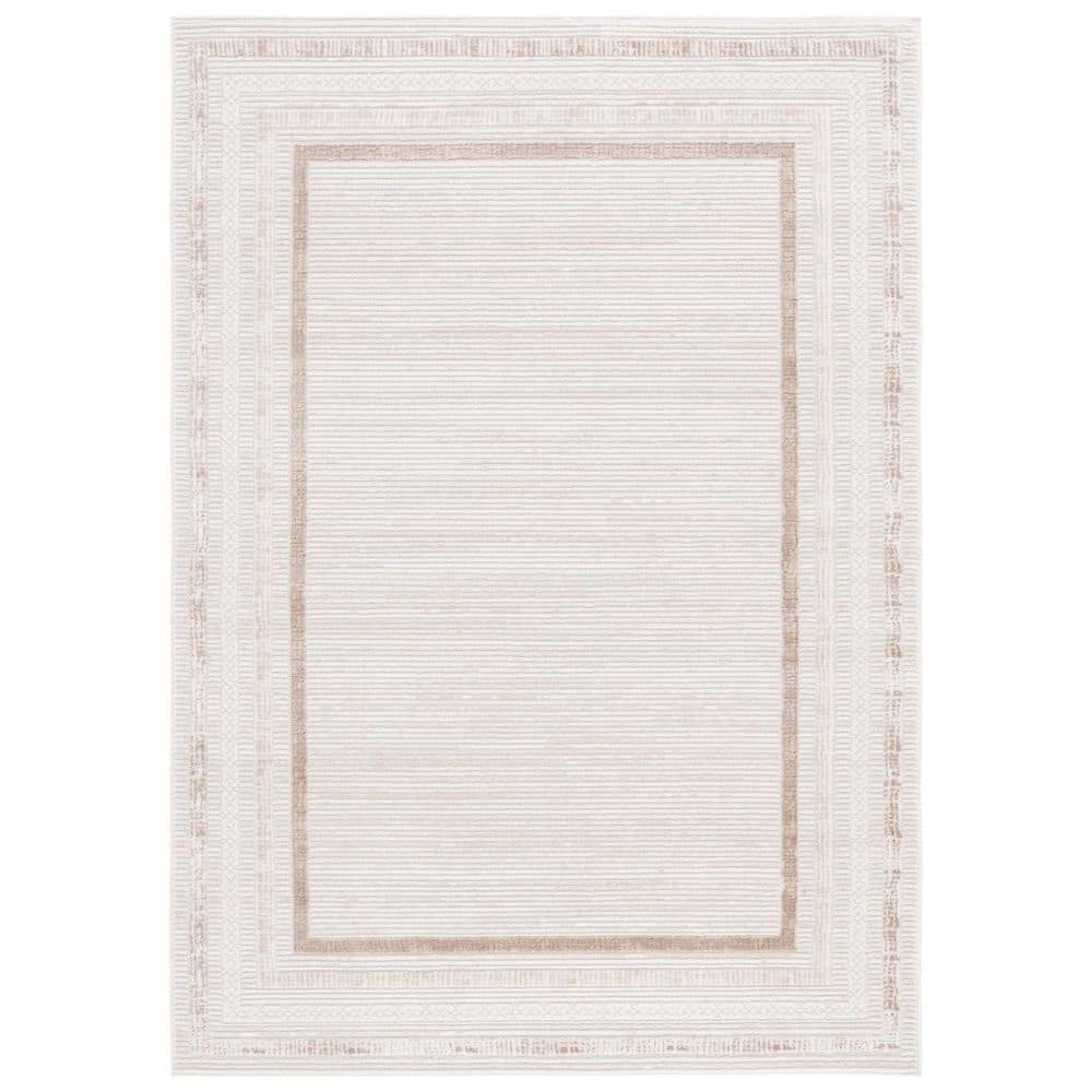 Hanna 5 ft. x 8 ft. Ivory/Beige Modern Border Area Rug price history on PriceWatchPro