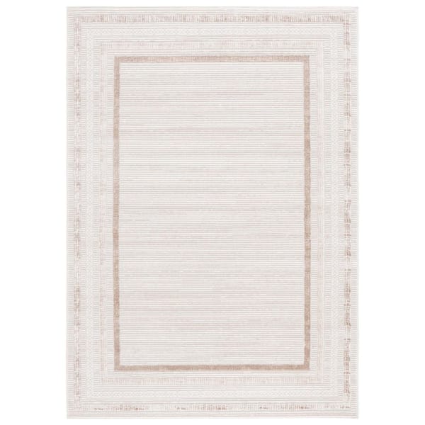 Hanna 5 ft. x 8 ft. Ivory/Beige Modern Border Area Rug