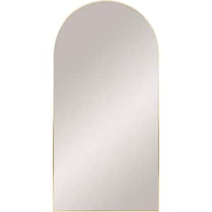 Aranya 65 in. H x 22 in. W Gold Framed Full Length Leaning Mirror