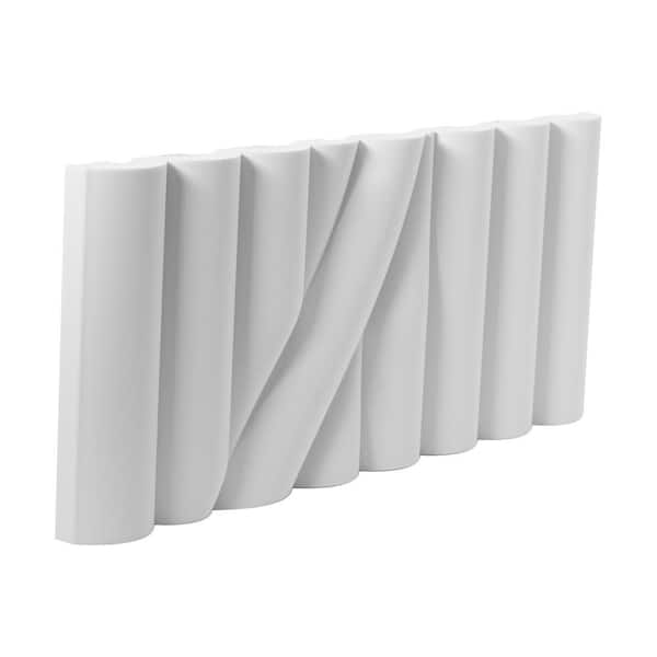 ORAC DECOR 5/8 in. D x 9-7/8 in. W x 4 in. L Primed White Polyurethane Hill Trace 3D Wall Panel Moulding Sample