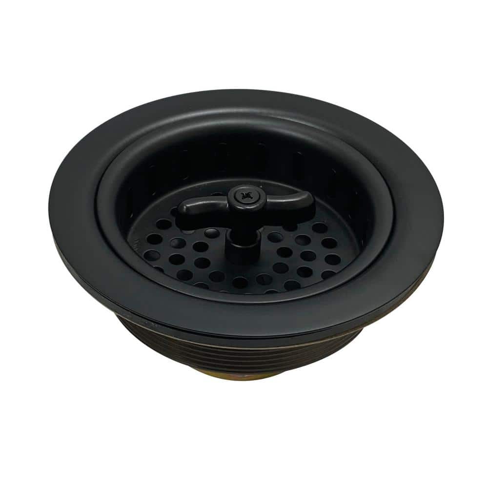 Tacoma 4-1/2 in. Stainless Steel Spin and Seal Sink Basket Strainer in Matte Black price history on PriceWatchPro