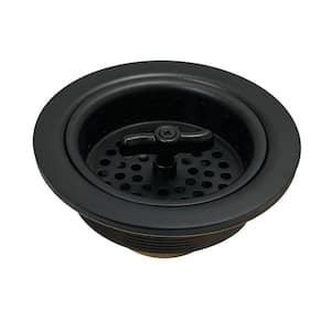 Tacoma 4-1/2 in. Stainless Steel Spin and Seal Sink Basket Strainer in Matte Black