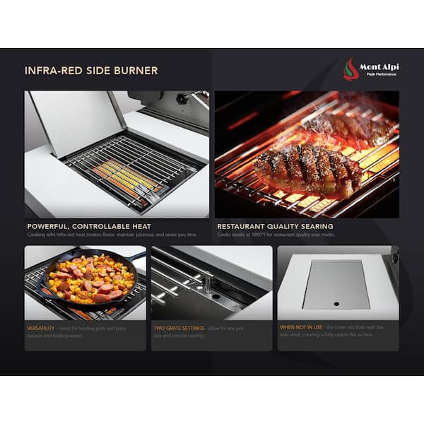 MONT ALPI Deluxe Series Burner Outdoor Kitchen with Double