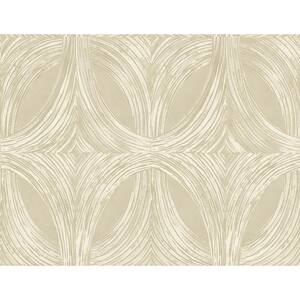 Seabrook Designs Midnight Blue and Metallic Gold Linework Gem Unpasted ...
