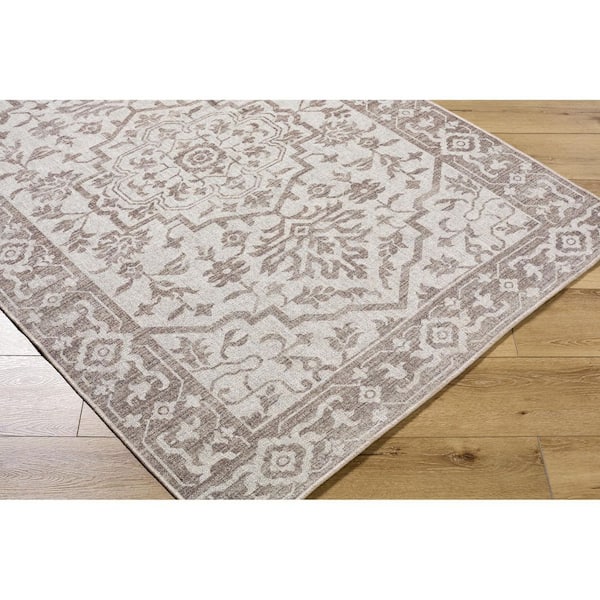 Judie Taupe Traditional 8 ft. x 10 ft. Indoor Area Rug