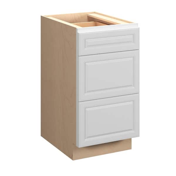 Brighton Raised 18 in. W x 34.5 in. H x 24 in. D in Painted White Plywood Assembled Drawer Base Cabinet