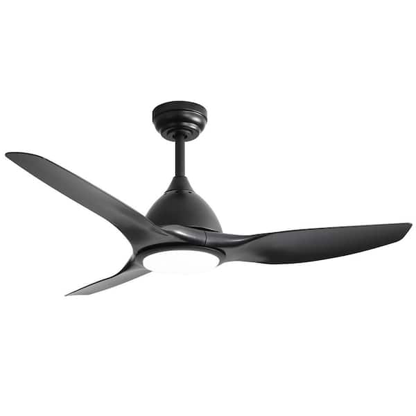 Unbranded 52 in. Indoor Low Profile Ceiling Fan with 22W LED Light and Remote 3 ABS Fan Blades DC Motor