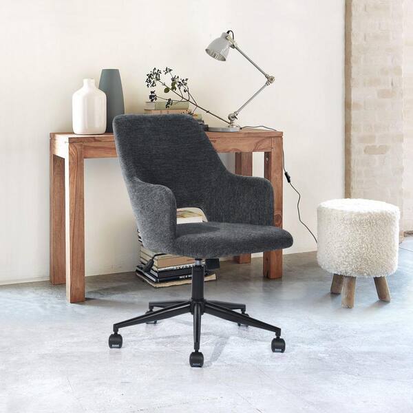 Homy Casa Office Chair Dark Grey Armchair Secretary Adjustable