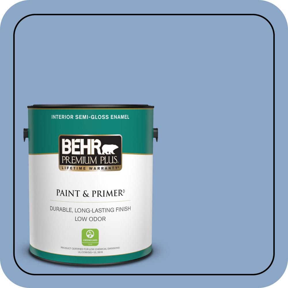 1 gal. #590D-4 Romantic Isle Semi-Gloss Enamel Low Odor Interior Paint & Primer price history on PriceWatchPro