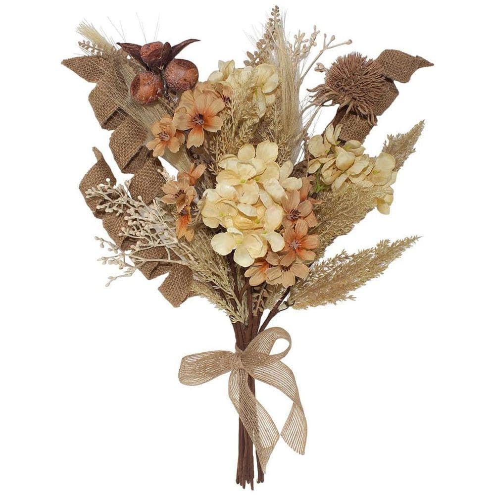 18 in. Boho Multi-Colored Artificial Hydrangea Flowers Bouquets