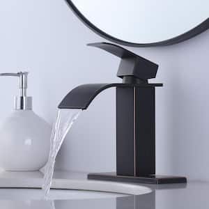 4 in. Centerset Single Handle High Arc Bathroom Faucet with Drain Kit Included in Oil Rubbed Bronze