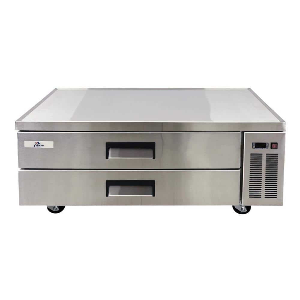 60 in. W 12.7 cu. ft. Commercial Chef Base Refrigerator Cooler in Stainless Steel