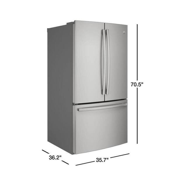 Ge 28 7 Cu Ft French Door Refrigerator In Stainless Steel Energy Star Gne29gskss The Home Depot