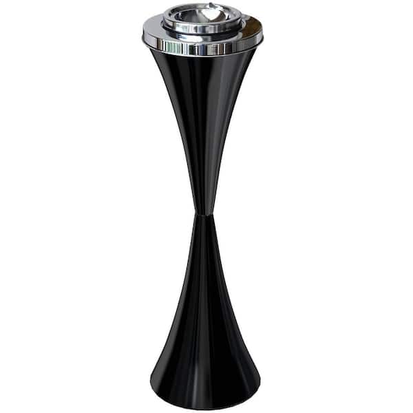 24 in. H Standing Outdoor Ashtray with Lid, Detachable Ashtray Stand
