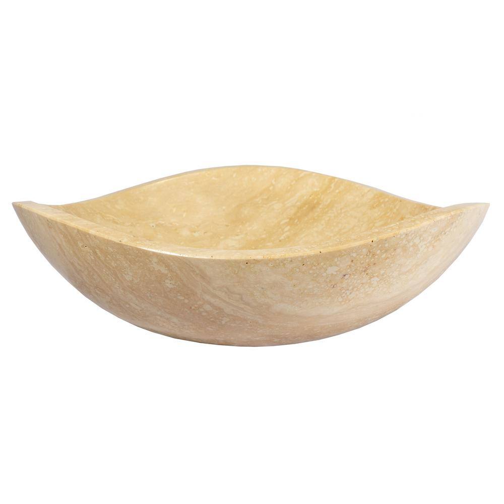 Eden Beige Stone Curved Rim Bathroom Sink