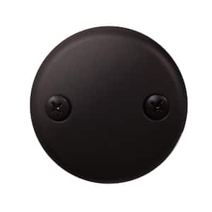 3-1/8 in. Two-Hole Bathtub Overflow Faceplate and Screws, Oil Rubbed Bronze