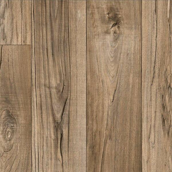 TrafficMaster Take Home Sample - Rustic Weathered Oak Plank Residential Vinyl Sheet - 6 in. x 9 in.