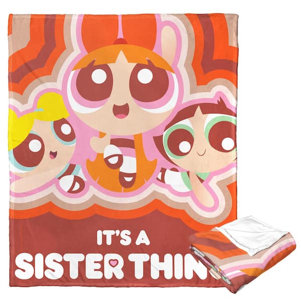 THE NORTHWEST GROUP WB Power Puff Girls It's a Sister Thing Silk Touch Multi-Color Throw Blanket