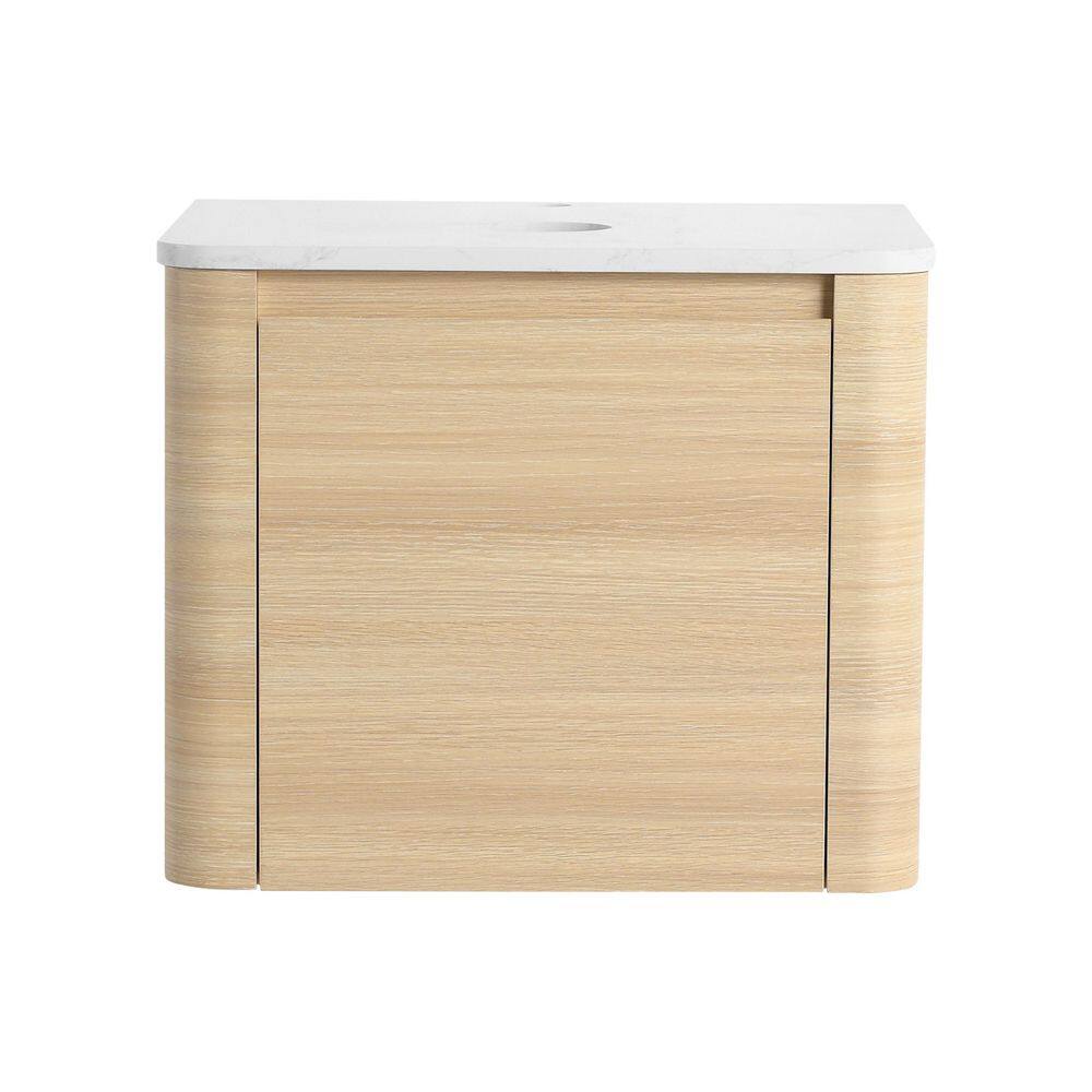 24 in. W x 18.56 in. D x 19.69 in. H Wall Mounted Single Bath Vanity Cabinet without Top in WhiteOak Unassembl price history on PriceWatchPro