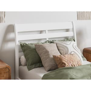 Savannah White Solid Wood Twin Headboard with Attachable Charger