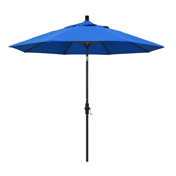 California Umbrella 9 ft. Aluminum Collar Tilt Patio Umbrella in ...