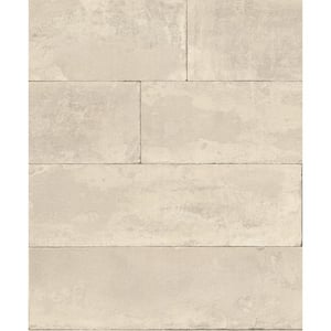 57.8 sq. ft. Lanier Neutral Stone Plank Strippable Wallpaper Covers