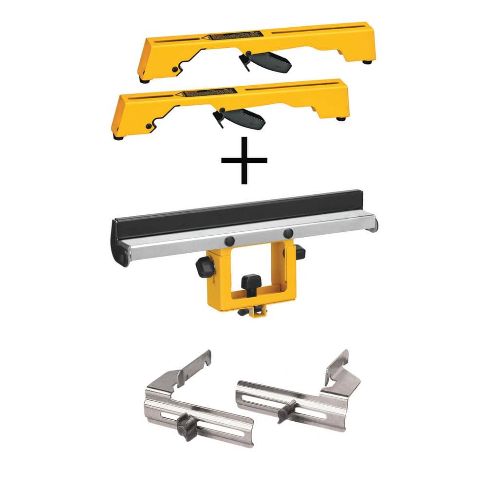 DEWALT Miter Saw Workstation Tool Mounting Brackets with Bonus Wide Miter  Saw Stand Material Support and Miter Saw Crown Stops DW7231WDW7029 The  Home Depot