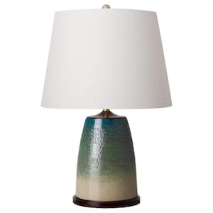 30 in. Bayside Green Ceramic Table Lamp