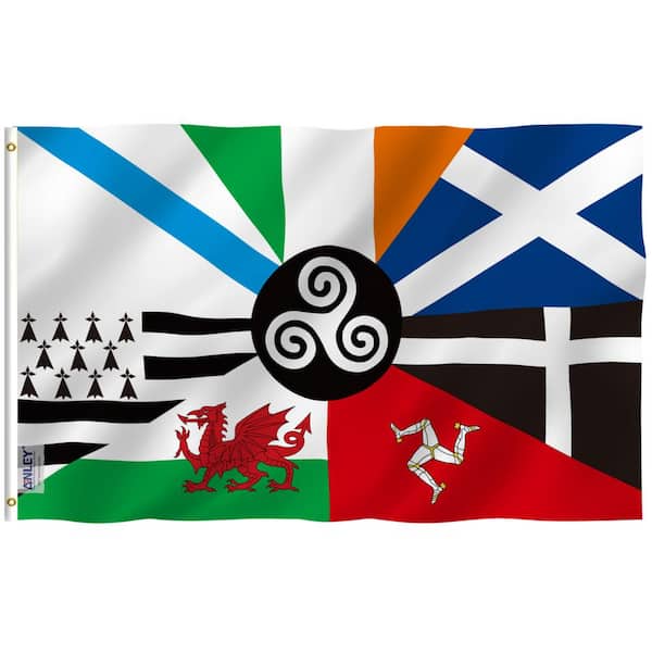 ANLEY Fly Breeze 3 ft. x 5 ft. Polyester Celtic Nations Flag 2-Sided Flags Banner with Brass Grommets and Canvas Header