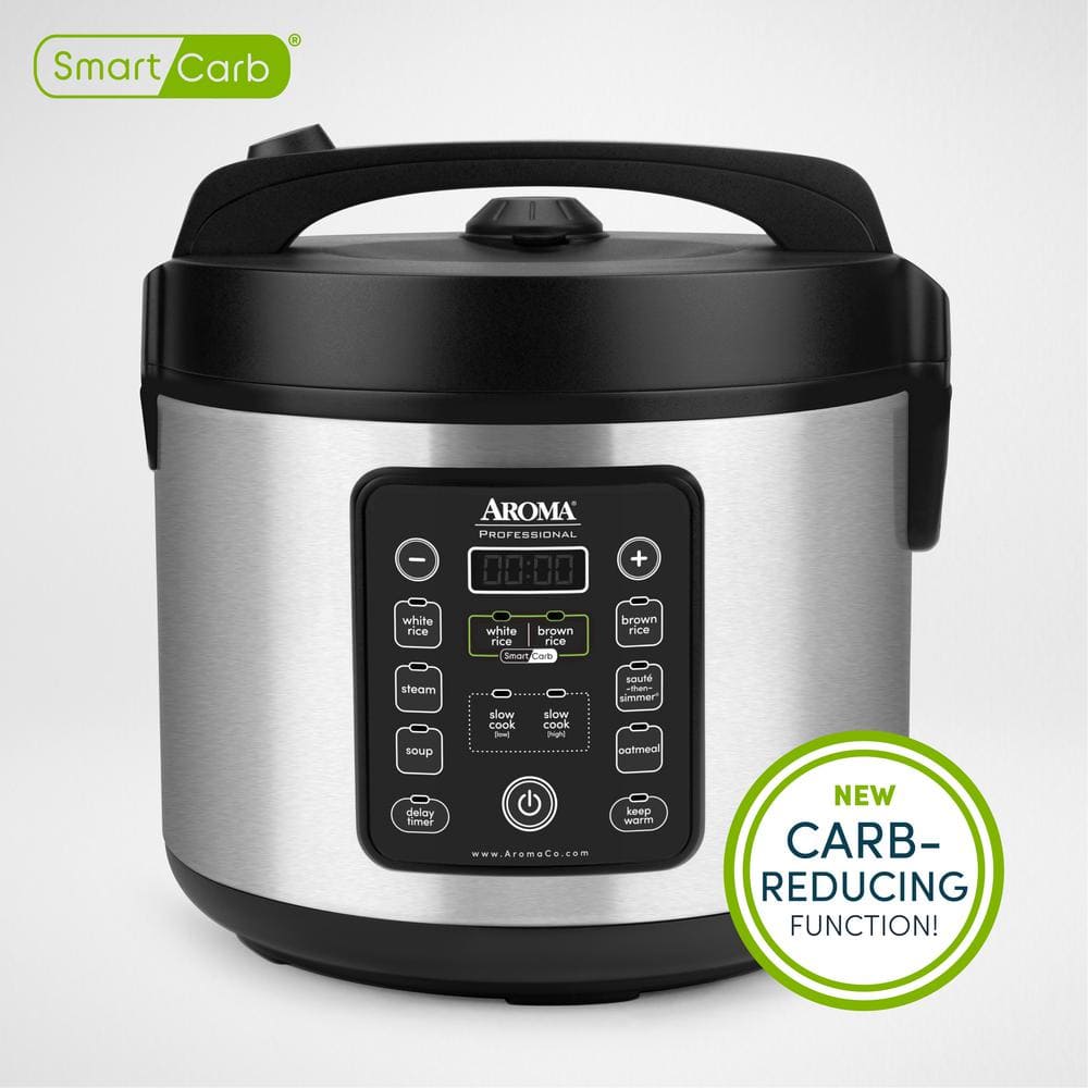 Stainless Steel 20-Cup Electric Rice Cooker with Steamer