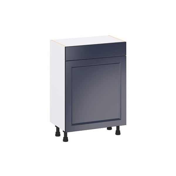 J COLLECTION Laramie 24 in. W x 14 in. D x 34.5 in. H Assembled Base Kitchen Cabinet in Painted Blue with Drawer