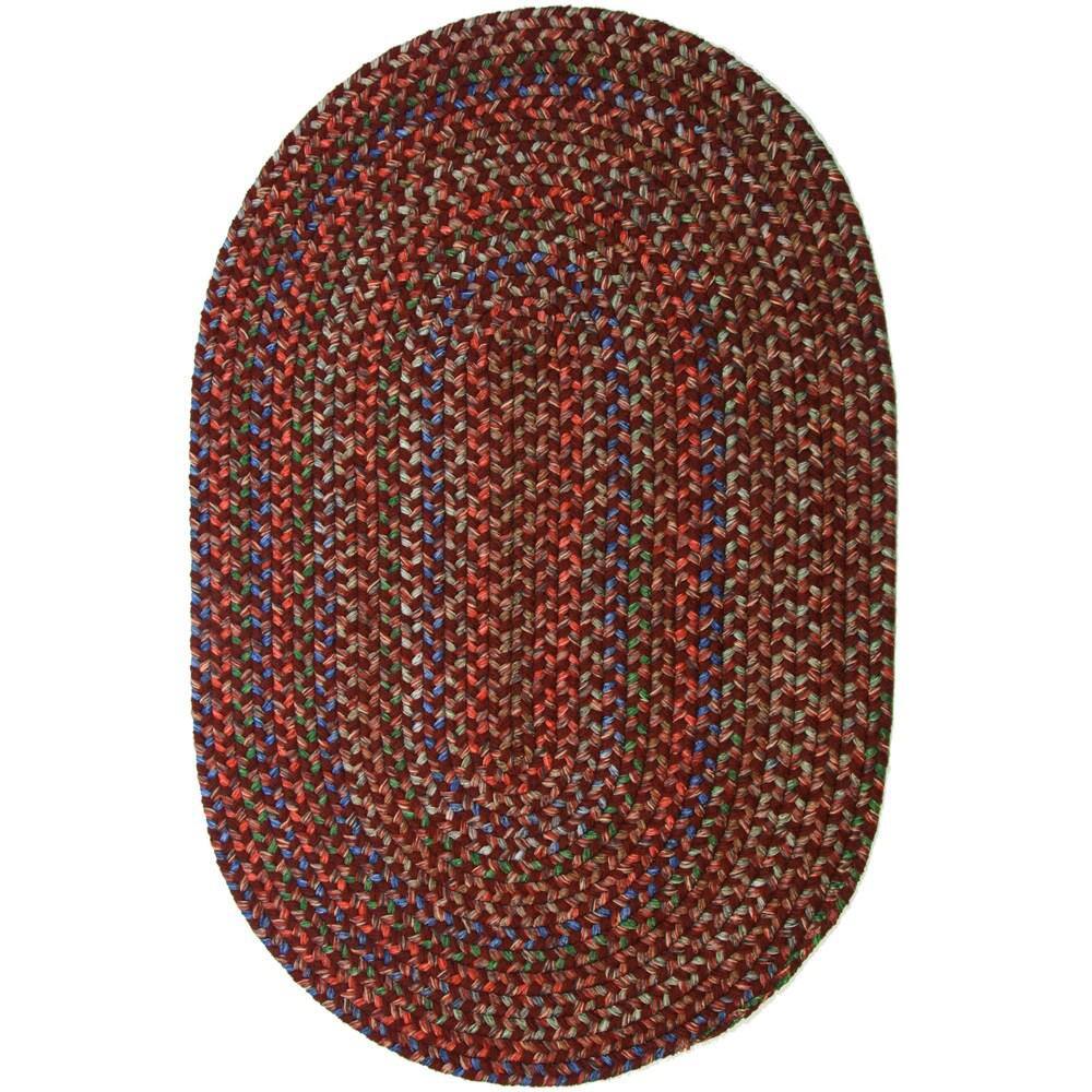 Kennebunkport Burgundy Multi 2 ft. x 4 ft. Oval Indoor/Outdoor Braided Area Rug price history on PriceWatchPro