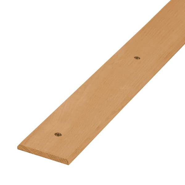 2-1/2 in. x 72 in. Unfinished Hardwood Transition Strip Seam Binder w/ Screws