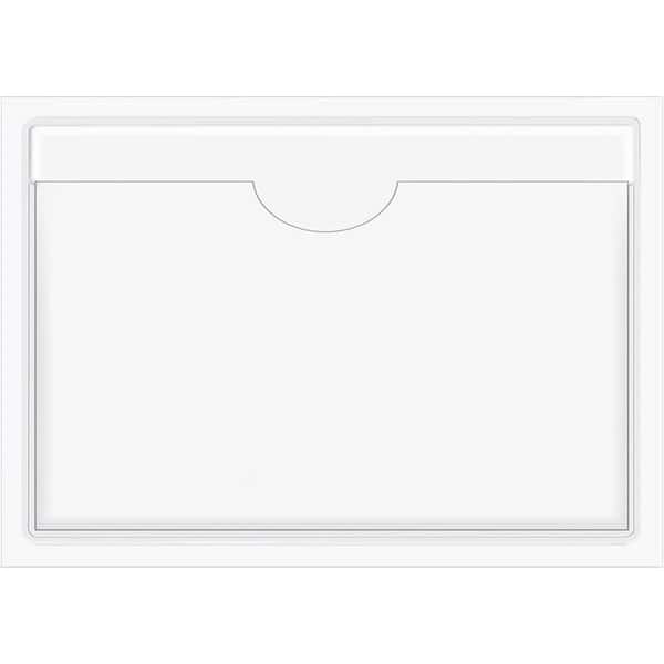 Unbranded Self-Adhesive Index Label Pockets 3 x 2 in. Clear Vinyl Peel and Stick Card Holders Top Open for Loading 50 Pack
