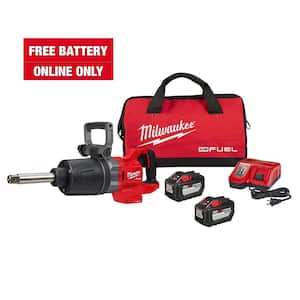 M18 FUEL 18V Lithium-Ion Brushless Cordless 1 in. Impact Wrench Extended Reach D-Handle Kit w/Two 12.0 Ah Batteries