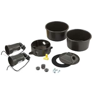 N3R Bronze 4 in. Outdoor Round Light Kit with Box, Cover, and 2 Architectural Lampholders
