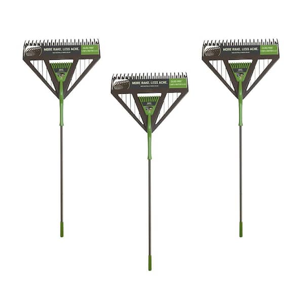 3-Piece Poly Leaf Rake Garden Tool Set