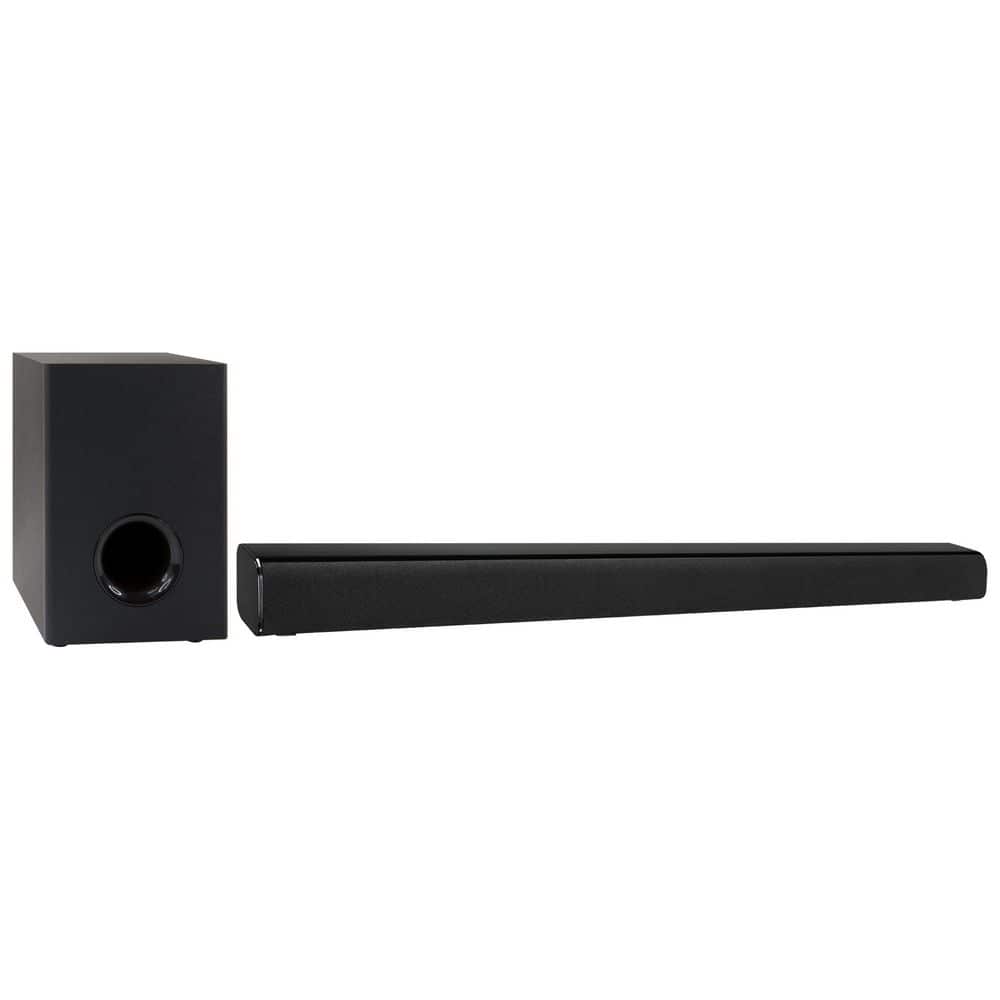 37 in. Wide, 2.1-Channel Bluetooth Soundbar with Wireless Subwoofer and Remote, Black