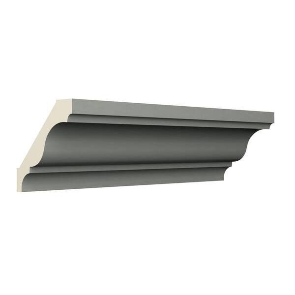 Ekena Millwork Margot 2.375 in. D x 3.375 in. W x 96 in. L Polyurethane Crown Moulding