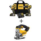 ATOMIC 20-Volt MAX Cordless Brushless Compact Drill/Impact Combo Kit (2-Tool) with 20-Volt Cordless Jig Saw (Tool-Only)