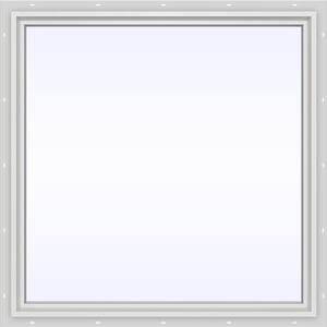 47.5 in. x 47.5 in. V-4500 Series White Vinyl Picture Window w/ Low-E 366 Glass