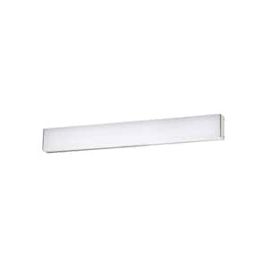 Strip 24 in. 1-Light Brushed Aluminum 2700K LED Bathroom Vanity or Wall Light