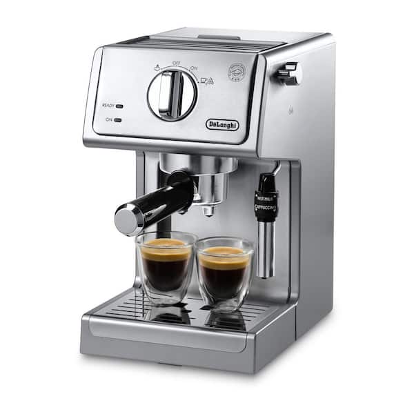 DeLonghi - 15-Bar Stainless Steel Espresso Machine and Cappuccino Maker with Manual Frother