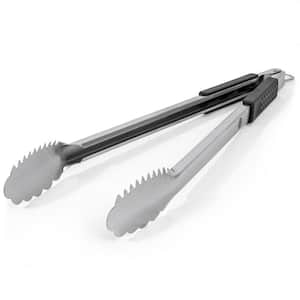 Grill Tongs Stainless Steel 20 in. Long Heavy Duty for BBQ : Extra Long BBQ Tongs with Safety Hand Grips