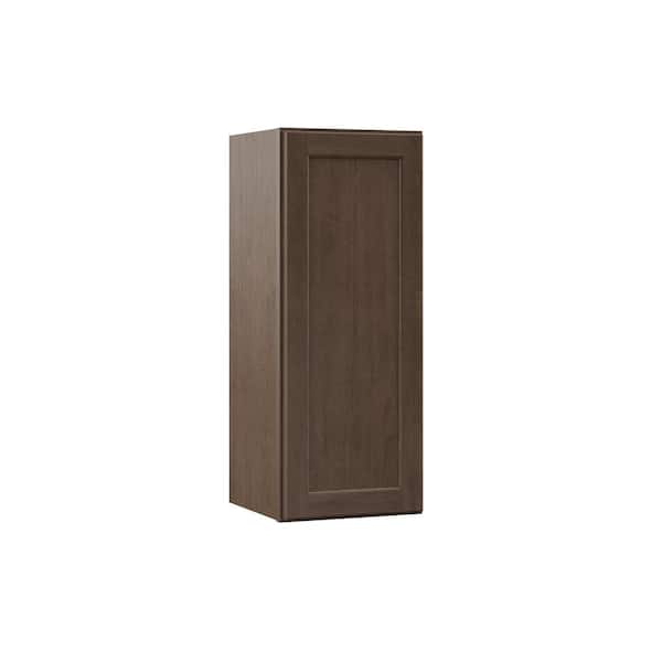 Hampton Bay Shaker 12 in. W x 12 in. D x 30 in. H Assembled Wall Kitchen Cabinet in Brindle
