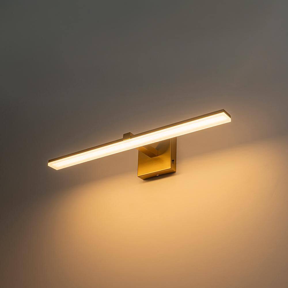 LumaLine 24 in. 1-Light Modern Brass LED Vanity Light Bar Linear Wall Sconces with 3CCT Dimmable for Bathroom price history on PriceWatchPro