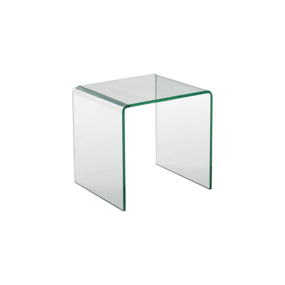 18 in. Clear Square Glass End Table price history on PriceWatchPro