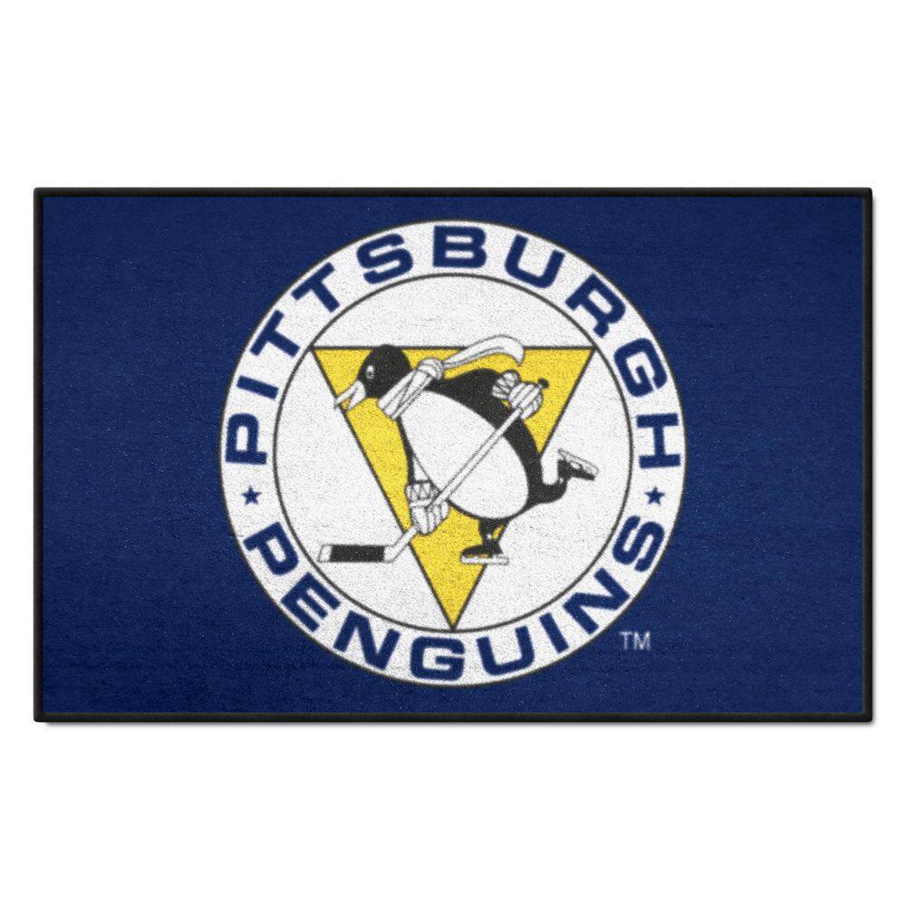 FANMATS NHL Retro Pittsburgh Penguins Blue 2 ft. Round Area Rug 35567 - The  Home Depot