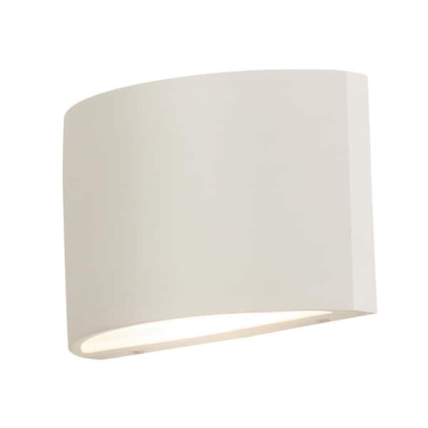 Colton White Integrated LED Outdoor Wall Lantern Sconce
